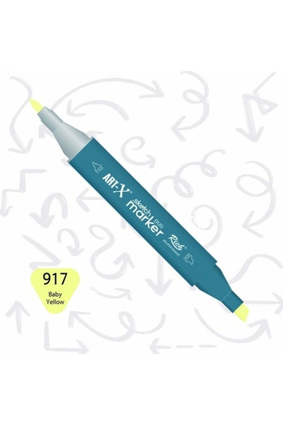 Art Tone قلم تحديد سوبرتريند سكيتش ماركر ديو ذو طرفين 917 أصفر فاتح