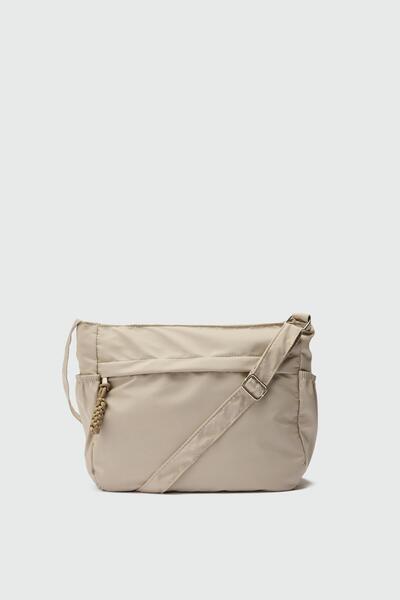 La La'Graccio Paris Lagraccio Paris Women's Glove Parachute Fabric Crossbody Messenger Bag Mink