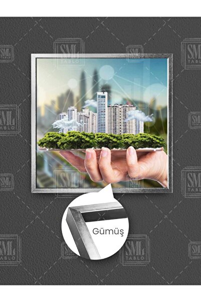 SML TABLO Peisaj urban Birou imobiliar Agent imobiliar Decor Pictură pe pânză...