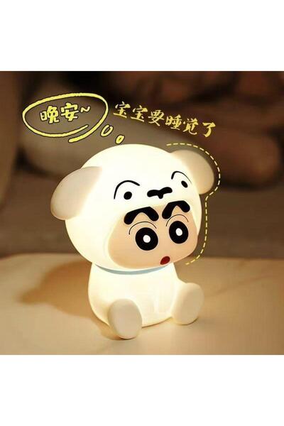 Miniso led Internet Crayon Shin -new Patting Small Night Lamp Soft Light Cute Eye -protecting Bedroom Beds