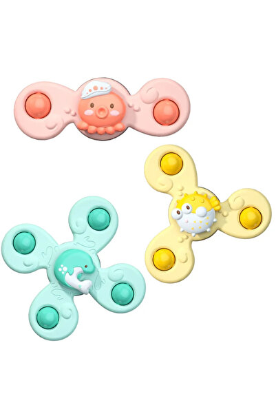 Choice ZZL-3PCS 3Pcs/Set Baby Bath Toys Funny Bathing Sucker Spinner Suction Cup Cartoon Educational Toys S