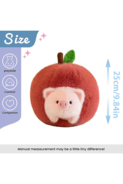 Choice 25cm Apple Pig Creative Cute Detachable Apple Pig Plush Toy Stuffed Animals Dolls Funny Home Decorat
