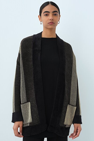 Nihan Simli Triko Hırka Siyah