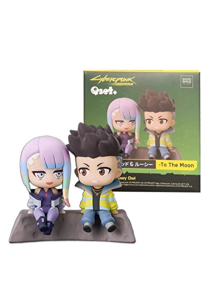BANDAI No box 1 8CM Anime Cyberpunk: Edgerunners Figure David Martinez Lucy Qset To The Moon Sitting Figure