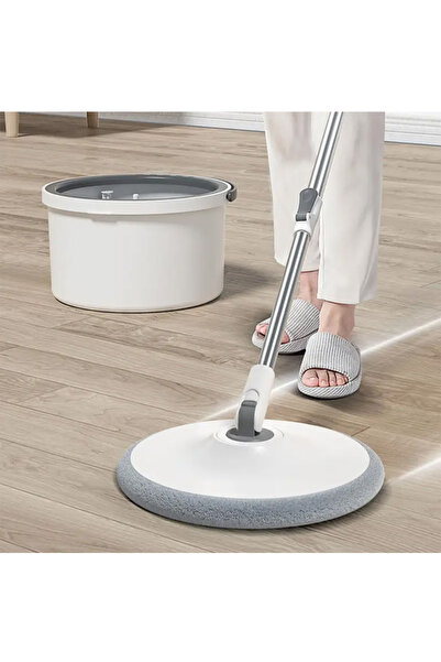 Fumes 360° Degree Spin Mop with Round Microfiber Head and Bucket for Wet and Dry Floor Cleaning