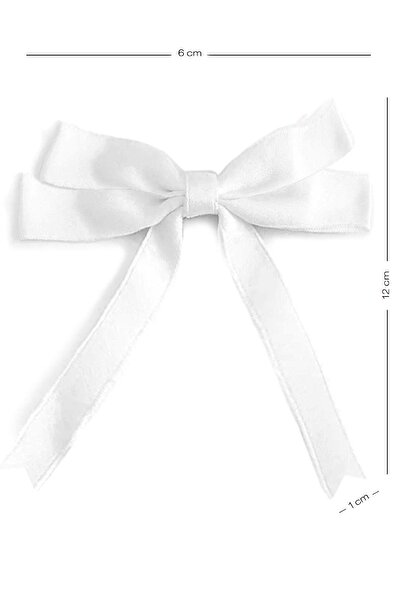 hapshoe 10 штук білих атласних бантиків для прикраси, набір маленьких стрічок