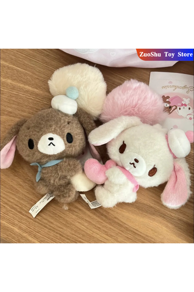 Miniso سلسلة مفاتيح قطيفة جديدة من Sugarbunnies تميمة Shirousa Kurousa مع سلس...