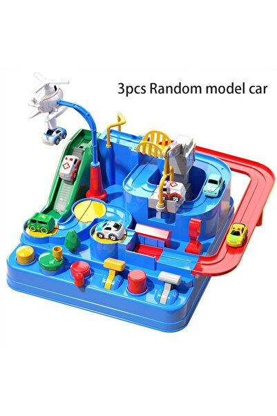 Choice لعبة مغامرات مسار سيارة زرقاء كبيرة الحجم تعليمية للأولاد والبنات، لعب...