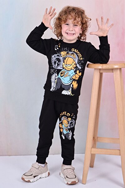 Yağmur Giyim PJK2İ طقم رياضي للأولاد من القطن بنسبة 100% مكون من خيطين بنمط غ...