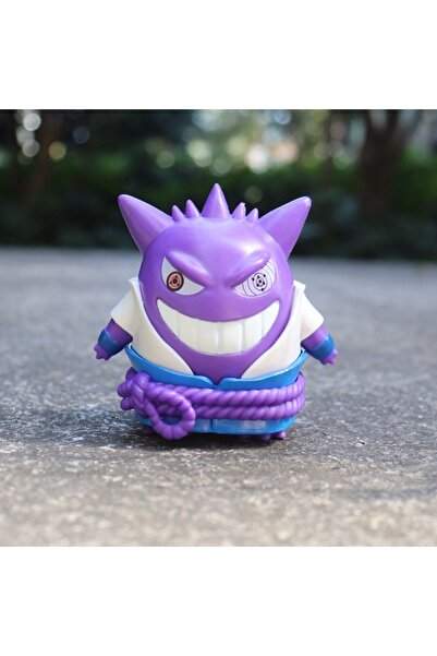 BANDAI pack by bag 1 Pokemon Cute Gengar As Uchiha Sasuke Sharingan Action Figure Toys About 7 cm