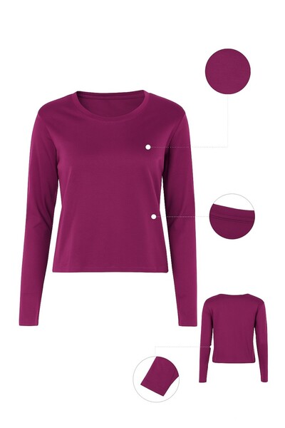 SCZ Kadın Uzun Kollu Basic Body – Mor