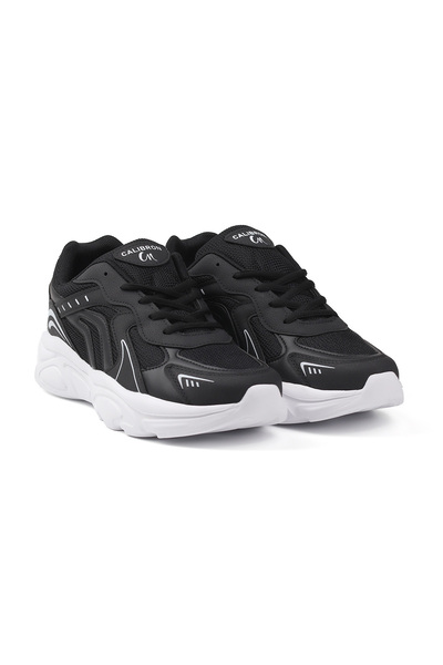KAJILA Men's Black and White Casual Sports Shoes Comfortable Walking Running Sneaker Lightweight Sole