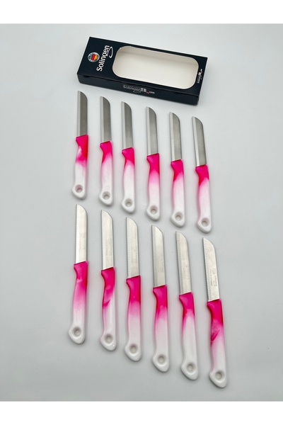 Solingen Orijinal Ritter Ebruli 12 Adet Meyve Bıçağı Pembe