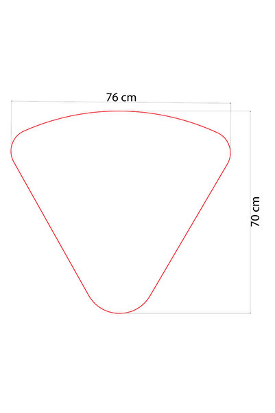 DeccoStil Pisa Maxi Üçgen Puf / Orta Sehpa / 75x75 Cm H:40 Cm