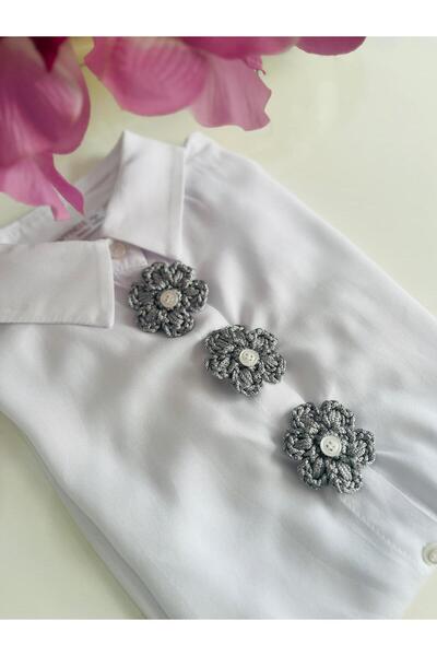 PİNKBAG Handmade Silver Shirt Ornament 3 Pcs