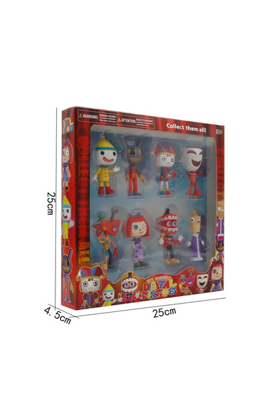 Choice Red 8pcs/Set The Amazing Digital Circus Figure Toy Pomni Jax Kinger Action Figure with Box For Kid X