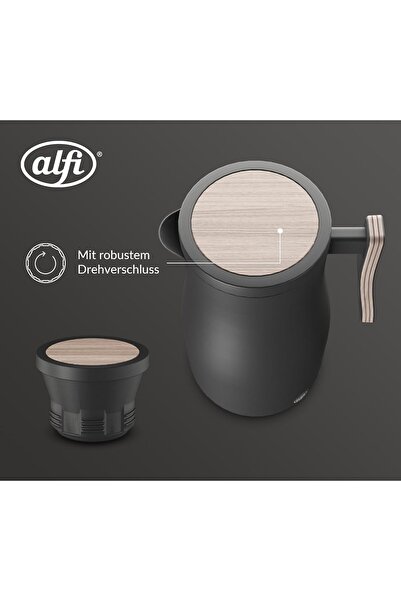ALSAIF ALFI Insulated Coffee Carafe, Stainless Steel Vacuum Flask for Coffee & Other Hot Beverages, 1 Liter