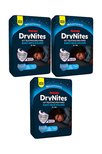 Huggie Huggies DryNites Emici Gece Külodu Erkek 13+ Yaş 48-60 Kg 3 Paket 60 Adet
