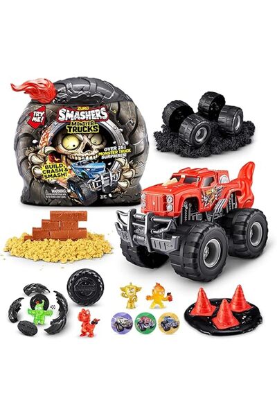 ZURU SMASHERS شاحنة سماشرز مونستر تراك سربرايز دينو | ٢٥ مفاجأة | مجموعة سيار...