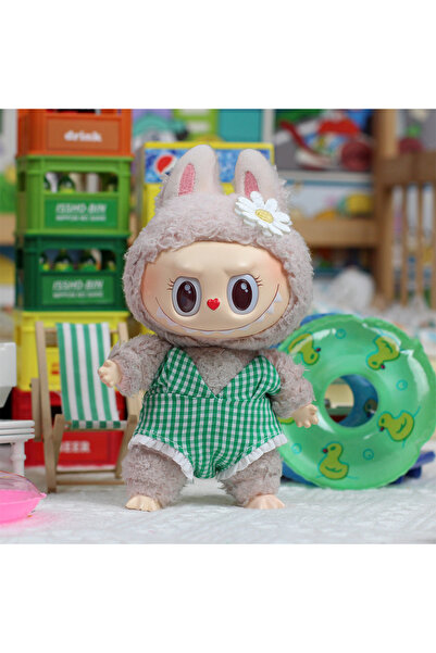 Choice لا دمية خضراء فاتحة 2025 ملابس سباحة لابوبو إكسسوارات ملابس دمية قطيفة...