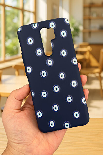 Vip Case Xiaomi Redmi 9 Uyumlu Nazar Boncuk Desenli Silikon Darbe Emici Klasi...