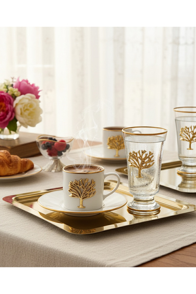 REGNA HOME Fine Living Eylaa 30 Piece Catering Set for 6 People with Tray