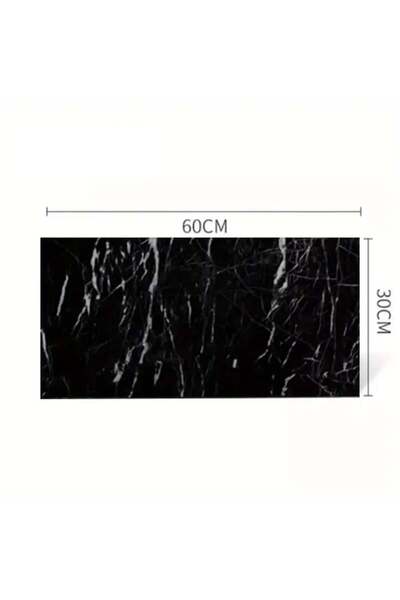 TTT Black Marble Patterned Aluminum Plastic Wall Sticker