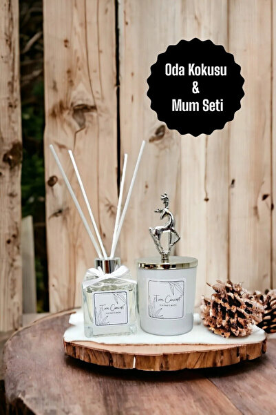 Tiem Concept Yılbaşına Özel Hediyelik Geyik Başı Gümüş Detaylı Çubuklu Oda Ko...