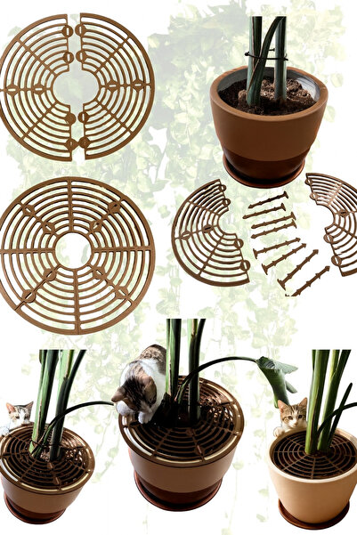 Together Pet Saksı Koruma Izgarası - 30 cm - (Saksı kedi koruması, saksı topr...