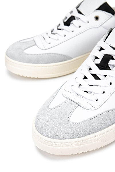 Mario Valentino Men's Genuine Leather White/Black Sneakers & Sports Shoes