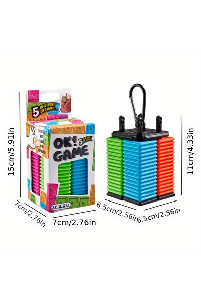 Choice 1 Set Portable Five-in-a-Row Game for Kids and Adults, Interactive Desktop Strategy Game with Colorf