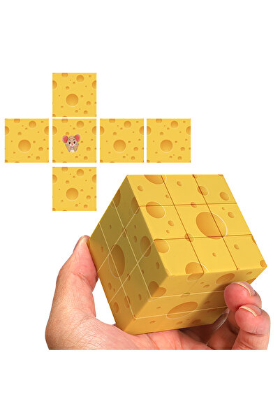 Choice مكعب سحري 3x3x3 من الجبن مطبوع بالأشعة فوق البنفسجية، لعبة سرعة سلسة احترافية لتخفيف التوتر