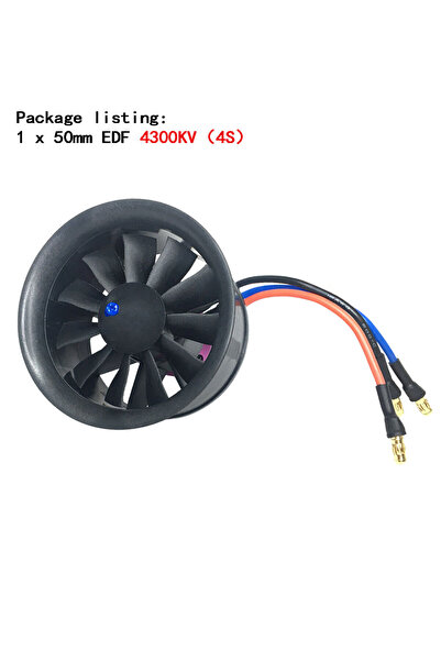 Choice Only 4300KV EDF Hobbyocean 50mm 3-4S BRUSHLESS EDF Duct Fan 40A/50A ESC 4900KV 4300KV 11-Propeller f