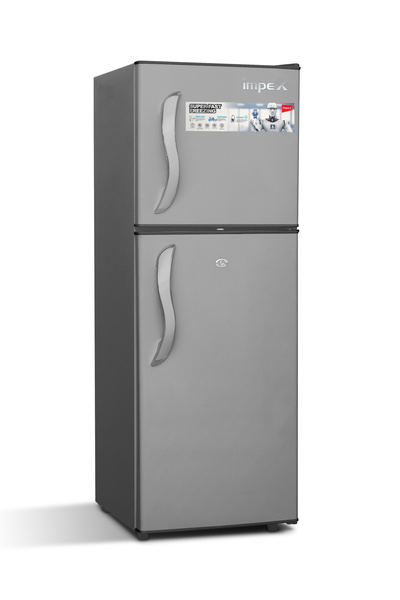 İMPEX 138L Double Door Refrigerator, 42L Freezer, Dark Grey, Fast Cooling, 2Yr Warranty- IRF 138C