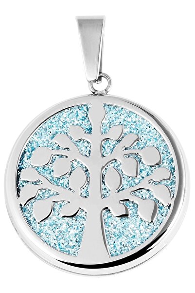 Akzent Pandantiv arborele vietii din otel inoxidabil cu strat de sclipici, de...