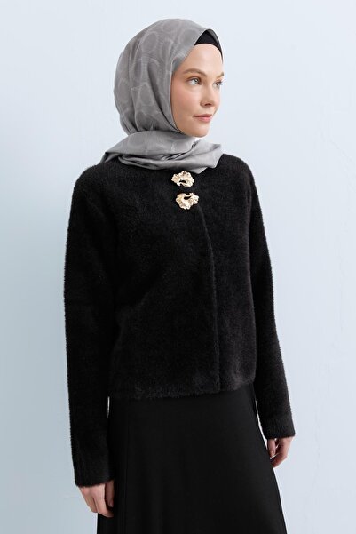Nihan Bellissimo Angora Hırka Siyah