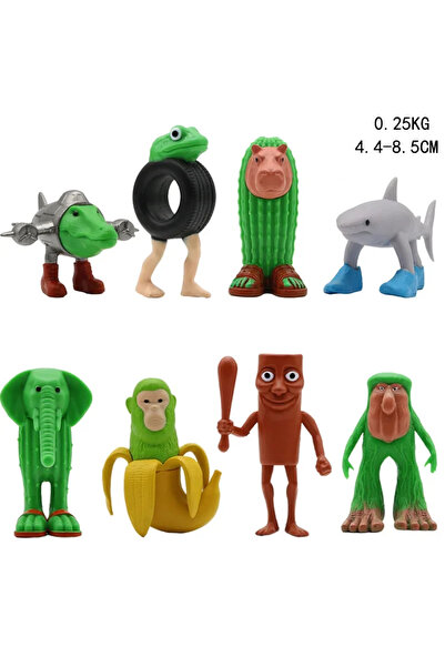 Choice 8PCS Shark Figurine Tungtungsahur Figure Funny Doll Desktop Decoration Tralalero Tralala Figure Arti