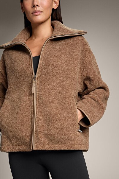Oysho Boxy faux-shearling jacket