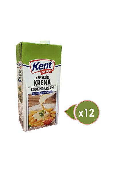 Kent Boringer Yemeklik Krema %20 Yağlı 1L X 12 Adet
