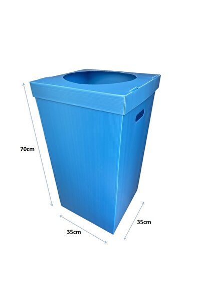 dirilim plastik kağıt/karton atıklar, mavi renkli 35x35x70cm geri dönüşüm kutusu atık toplama kutusu