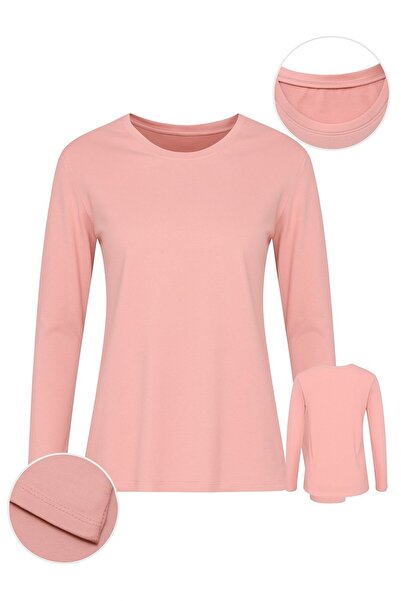 SCZ Kadın Uzun Kollu Basic Body – Pudra