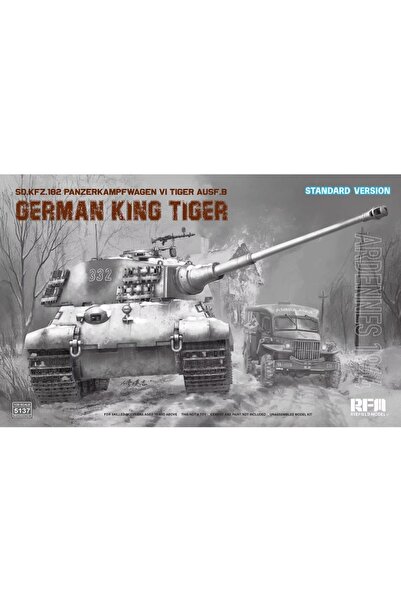 Choice RYEFIELD RM5137 1/35 Scale Sd.Kfz.182 Panzerkampfwagen VI Tiger Ausf.B “King Tiger” ARDENNES 1944...