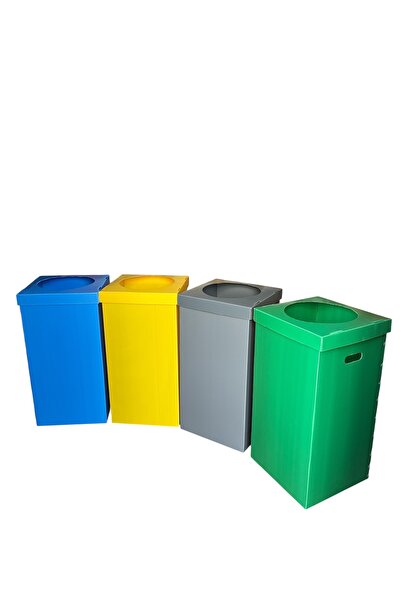 dirilim plastik Dirilim, kağıt,cam,plastik,metal atıklar için 4lü geri dönüşüm kutusu set atık toplama kutusu