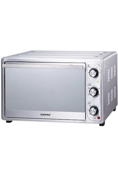ALBATROS Electric Oven A45CRX2, 45 Liters, Rotisserie, Convection, 1800W, 230 Degrees, Timer, Stainl