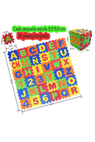 Choice سجادات لعب إسبانية 36 قطعة 9 × 9.0 سم، 36 قطعة 9 سم، أحجية أبجدية رقمي...
