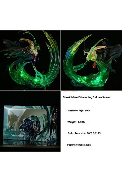 Choice with box 24cm 24cm One Piece Figure Roronoa Zoro Anime Figures Gk Luminous Pvc Statue Model Cool Roo