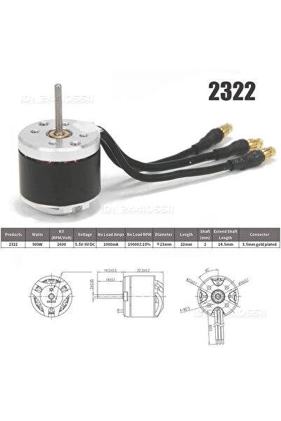 Choice 2322 2600KV Motor 2322 2600KV Outrunner Crawler Brushless Motor AM32 45A ESC BEC for MN WPL C54 1/12