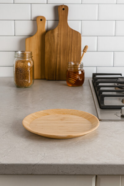 Çavdar Group Bamboo Luxury 20 cm Serving Presentation Plate Cake Plate