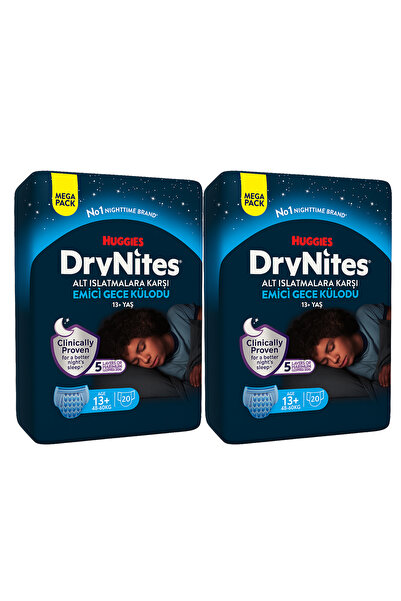 Huggie Huggies DryNites Emici Gece Külodu Erkek 13+ Yaş 48-60 Kg 2 Paket 40 Adet