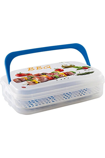 ORIAN حاوية طعام سنيبس ماكسي آيس للشواء، 7 لتر، أزرق